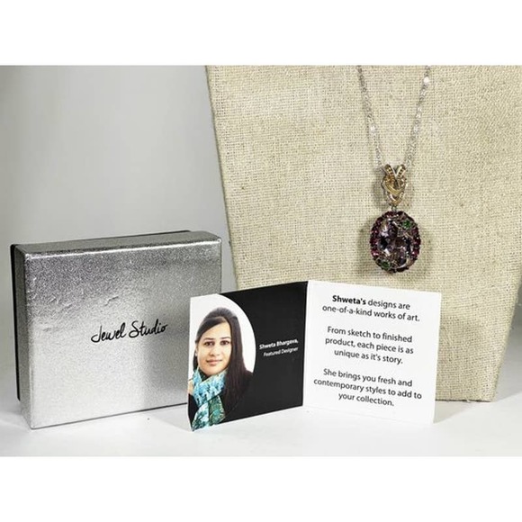 ONE of A KIND necklace and Work of Art by Shweta Bhargava Sterling Silver - Picture 1 of 14